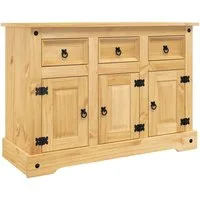 vidaXL Sideboard Sideboard "Corona" Braun 112x44x78 cm Massivholz Mexikanische Kiefer (1 St)