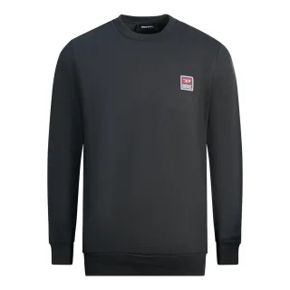 Schwarzes Diesel-Sweatshirt mit Patch-Logo