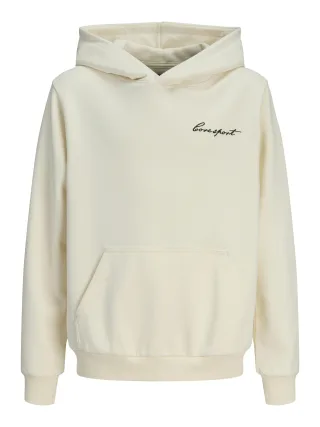 JACK&JONES - JCODUST SCRIPT SWEAT HOOD SA26 JNR Sweet Corn - Gr. - 152