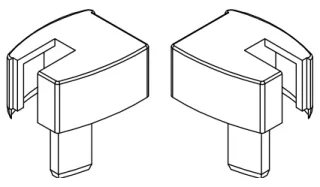 HSK Ersatzteile Endkappen oben für Pendeltüren, Raumnische 2-tlg. Raumnische 4-tlg., E85208-O-2-41 E85208-O-2-41
