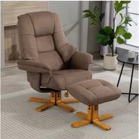 Duo Collection TV-Sessel Bordeaux, mit Hocker und Relaxfunktion, 360 Grad drehbar
