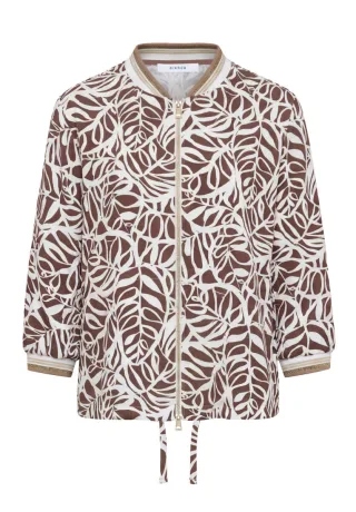 Bianca - Blouson mit Allover-Muster braun - Gr. - 40