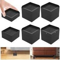 Diwzbyn Möbelfuß Möbelerhöhung 1 / 4er Set, 3 Zoll Möbelfuß Erhöhung, Stapelbar, Für Bett, Sofa, Tisch & Waschmaschine, Stoßdämpfend