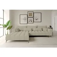 99rooms Ecksofa Ferrano, Sofa L-Form, Eckcouch, mit elektr. Sitztiefenverstellung, Bezug: Chenille EDEN