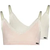 Skiny Bustier Mädchen Bustier 2er Pack CottonLace Multipack (Packung, 2-tlg) -
