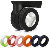 Zaewry Gummiband 8 PCS Upgrade Silikon Gepäckradabdeckungen, Luggage Wheel Covers, kofferschutzhülle für 5-6.3cm Spinnerrad