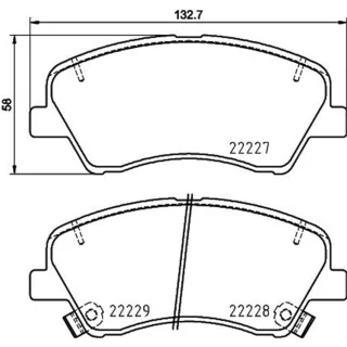 Hella Bremsbel?ge vorne Hyundai Bayon I20 Kia Rio Stonic