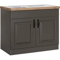wiho Küchen Spülenschrank Erla 100 cm breit mit Kassettenfront
