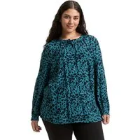TOM TAILOR PLUS Klassische Bluse mit Leo-Print