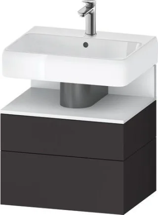 Duravit Qatego Waschtischunterbau wandhängend Graphit Supermatt 590x470x590 mm - QA4393018800000 QA4393018800000