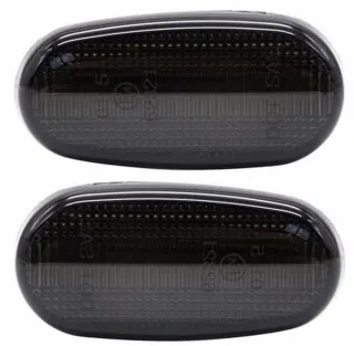 2x LED Seitenblinker Blinker in Schwarz Smoke SET für Alfa Romeo 147 GT Mito / für Fiat Bravo II
