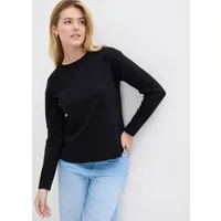 bonprix Langarmshirt aus schwerer Baumwolle, weiches Obermaterial