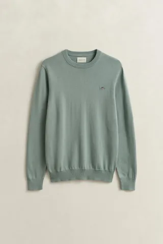 GANT - Rundhalspullover aus Baumwolle ceramic grey - Gr. - XXXL