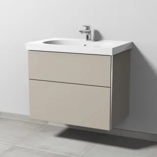 Sanipa 3way Waschtischunterbau zu Geberit Acanto Waschtisch mit 2 Auszügen, Kaschmir-Matt BP4171U