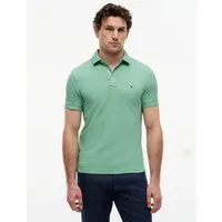 Tommy Hilfiger Poloshirt 1985 SLIM POLO Markenstickerei, aus Baumwoll-Piqué
