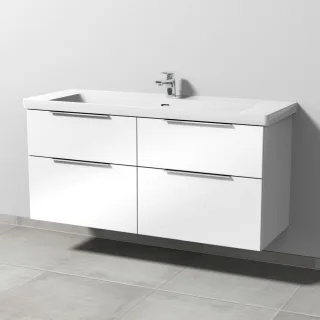 Sanipa 3way Waschtischunterbau zu Villeroy & Boch Subway 3.0 Waschtisch mit 4 Auszügen, Weiß-Glanz UF85078