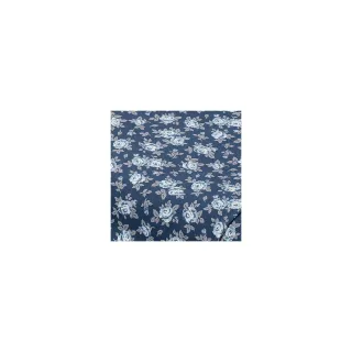 Baumwoll-Trachtenstoff "Rosen", blau-color