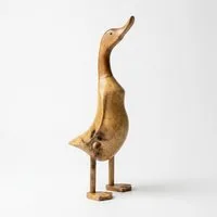 Kinaree Dekofigur Deko Holz Ente Bambus, jeden Anlass, Naturprodukt, Handgefertigt, Unikate, Geschenkideen