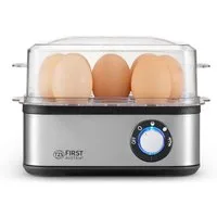 TZS FIRST AUSTRIA Eierkocher mit Dampfgarfunktion, 8 Eier, Messbecher, 500W, Edelstahl, Anzahl Eier: 8 St., 500 W, Dampfgarfunktion, Aufwärmfunktion, Zeitschalt- und Summerfunktion