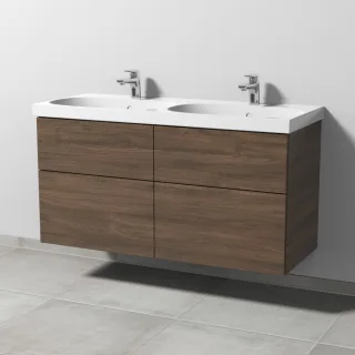 Sanipa 3way Waschtischunterbau zu Geberit Acanto Waschtisch mit 4 Auszügen, Eiche-Arizona SM42080