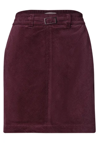 Street One - Cord-Minirock mit Gürtel rot - Gr. - 36