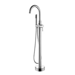 AqvaZone AqvaDesign Wannen-Standarmatur 022658750 chrom, mit rundem Standrohr, freistehend