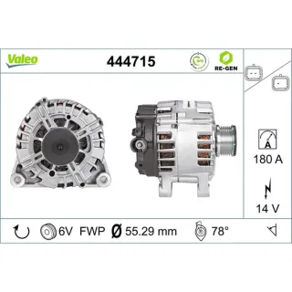 Valeo Lichtmaschine 180A Citroen Fiat Peugeot 444715