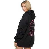 Worldclassca Hoodie Worldclassca Oversized FLOWER Print Hoodie Kapuzenpullover Sweatshirt HAVE THE TIME OF YOUR LIFE