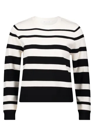 Betty & Co - Strickpullover schwarz/weiß - Gr. - 40
