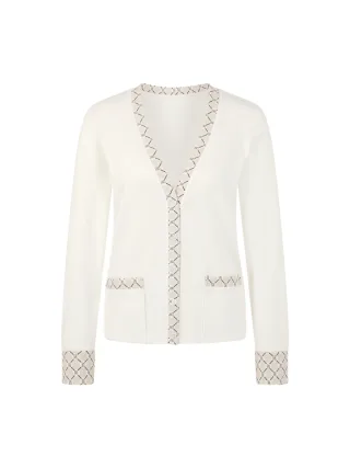 Marc Cain Sports - Jerseyjacke mit Printdetails off-white - Gr. - 40