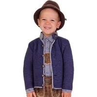 Isar-Trachten Trachtenjacke Trachtenjacke Kinder - LIAS - berber, jeansblau