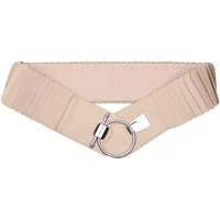 MIRROSI Taillengürtel Leo Unifarbe breit 8cm für Taillenumfang 85 bis 110cm, ONESIZE (Unifarben, Angenehmes Tragesgefühl, Leopard Muster) Breiter Stretch Gürtel