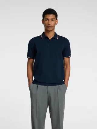 SELECTED MEN - SLMSLIM-ATLAS SPORT SS POLO NOOS Dark Sapphire - Gr. - M