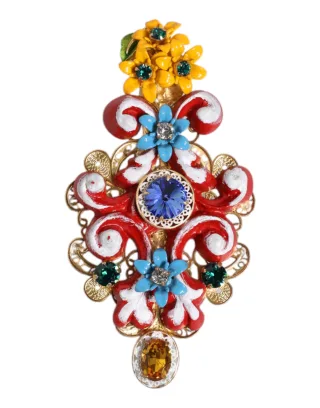 Dekorativer Emaille-Blumen-Anstecker