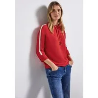STREET ONE Kapuzensweatshirt Ottoman Shirt mit Tape