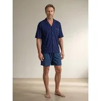 Henry Terre Shorty Pyjama Set Kurz - Karl Square Design Shorts