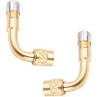 BAYLI Schlauchventil 2 x Ventilverlängerungen PKW, Motorrad & Fahrrad, 90° Reifenventil