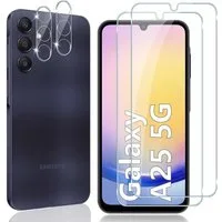 SmartUP Displayschutzglas 2X Schutzglas für Samsung Galaxy A25 5G Panzerfolie Display Kamera, Displayschutzglas, Kameraschutz