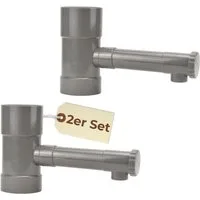 GarPet Regenfallrohr 2er Set Regendieb Wasserdieb Fallrohr Abzweig Regenwassersammler 100