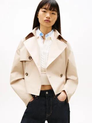 Tommy Jeans (PVH Group) - TJW SHORT TRENCH COAT White Clay - Gr. - XS
