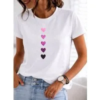 RMK T-Shirt Damen Shirt Classic Basic Herz aus Baumwolle