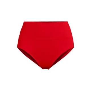 Bikinihose zum Umschlagen, High Waist,, Damen,  Rot, Elasthan/Nylon-Mischung, by Lands' End