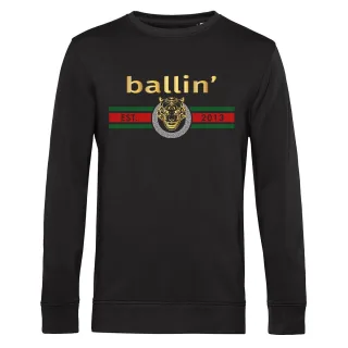 Tiger Lines Sweater von Ballin Est. 2013 in der farbe Schwarz und in größe XXL.