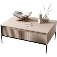 Compleo Couchtisch FLORE mit 1 Schubladen, Modern Kaffeetisch für Wohnzimmer 100x70x50 cm