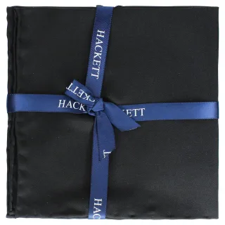Hackett London Plain Satin Mens Black Hank Taschentücher