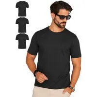DAILY COTTON T-Shirt BASETEEO (Packung, 3er-Pack) Herren Basic Kurzarm Rundhals Shirt Crew-Neck O-Ausschnitt