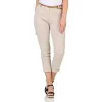 simaranda Chinohose Damen Hose Gürtel 1028 2XL Beige