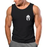 Neverless Tanktop Herren Tank-Top Logo Print Sparta-Helm Spartaner Gladiator Krieger mit Print
