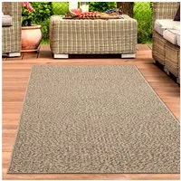 Carpetia Outdoorteppich In- & Outdoorteppich Jute-Look, rechteckig, Höhe: 5 mm, robuste Struktur wetterfest & pflegeleicht