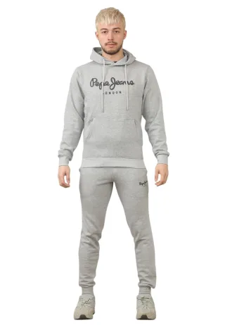 Pepe Jeans London Herren-Trainingsanzug-Set in Grau